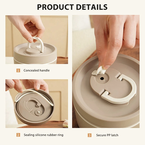 Boîte à lunch portable en acier inoxydable 304 empilable, micro-ondable, isolée, multicouche, ensemble de boîtes à lunch bento avec couverts et sac - Product Image 5