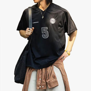 เสื้อยืดแขนสั้นปักลายตัวอักษรฤดูร้อน หมายเลขสั่งทำได้ ผู้ชาย แฟชั่น ทรงหลวม ผ้ามันเงา บาง แห้งเร็ว เสื้อครึ่งแขน - Product Image 6