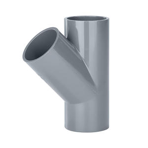 Raccord en T angulaire en PVC 25 mm pour tuyau d'alimentation en eau, connecteur de type Y pour système de plomberie, adaptateur horizontal gris - Product Image 1