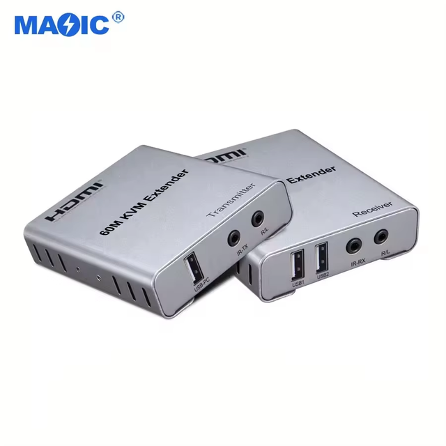Hot Sale Hdmi Audio and Video Transmitter and Receiver 4K 30Hz 60M HDMI KVM Extender Over IP Ethernet Cat5e Cat6