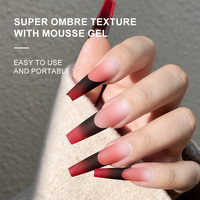 Menghe Mousse Couleurs Boue Nail Gel Bébé Ombre Pudding Gel Palette Air Cushion Net Mesh Pat Peinture Uv Gel Gradient Vernis À Ongles