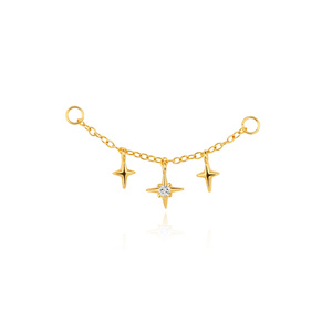 Pendientes Minimalistas de Plata S925 Chapados en Oro Premium con Zirconia de Base Plana, Hipoalergénicos, para Piercing de Cartílago, Sin Níquel - Product Image 6