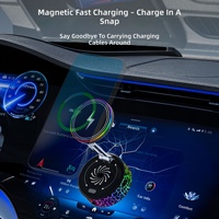 Nouveau support de téléphone magnétique sans fil 15W 2026 avec aspiration électrique et lumière sept couleurs pour utilisation au chevet
