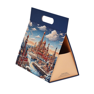 Caja de Regalo Triangular Plegable de Una Pieza de Alta Gama, Desplegable e Imprimible para Soluciones de Embalaje y Recuerdos de Lujo - Product Image 5