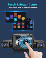 Caméra embarquée 4 canaux 4K avec écran tactile 3 pouces, enregistreur de conduite STARVIS 2 avec IA DMS, GPS intégré, WiFi 5G et moniteur de stationnement