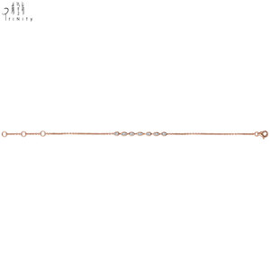 กำไลข้อมือดีไซน์พิเศษ งานละเอียด ขายส่ง ทองคำแท้ 18K สีโรสโกลด์ ประดับเพชรแท้ธรรมชาติ ปรับขนาดได้ สำหรับผู้หญิง เหมาะสำหรับเป็นของขวัญ - Product Image 3