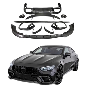 Kit de carrosserie en fibre de carbone Style B pour <span class=keywords><strong>Mercedes</strong></span> Benz <span class=keywords><strong>AMG</strong></span> GT50 GT53 GT63 Diffuseur de pare-chocs avant en carbone - Product Image 1