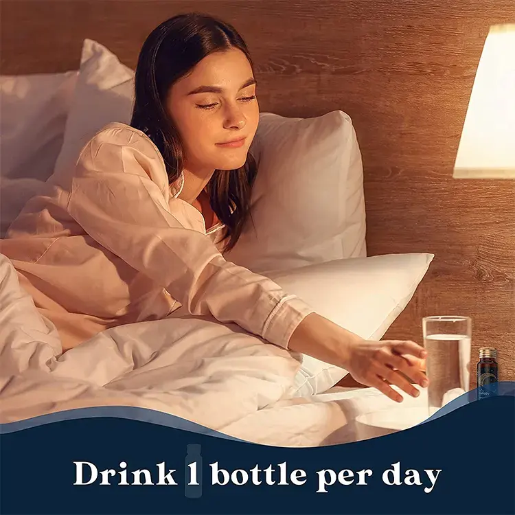 थोक गहरी नींद पेय ऊर्जा बूस्टर मौखिक तरल नींद अच्छी तरह से मेलाटोनिन तरल पेय को आराम देने में मदद करता है