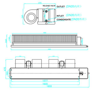 Horizontal oculta montado en <span class=keywords><strong>el</strong></span> techo tipo de bobina de ventilador Unidad de bajo ruido para uso comercial FCU - Product Image 3
