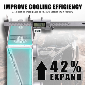 NICECNC 업그레이드 알루미늄 대형 인터쿨러 (캔암 매버릭 X3 터보 모델 2017 2018 2019용) - Product Image 4