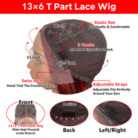 Perruque Lace Front Courte Droite Bob en Cheveux Remy Brésiliens HD Transparent pour Femme, Couleur Blonde ou Foncée Uniquement