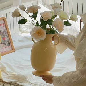 Fleurs artificielles de Lisianthus en soie blanc et rose clair, haute simulation, pour mariage et décoration intérieure - Product Image 3