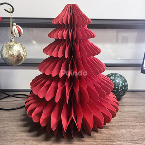Ready to Ship Paper <strong>Christmas</strong> <strong>Tree</strong> High Quality Tabletop <strong>Christmas</strong> Decor 3D Honeycomb Xmas Ornaments Factory <strong>Clearance</strong> Sale - Product Image 5