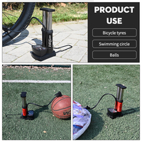 Pompe à pied manuelle BM 120 PSI, gonfleur portable en acier avec valve AV FV DV pour voiture, vélo, moto, ballons de sport, fourniture directe d'usine