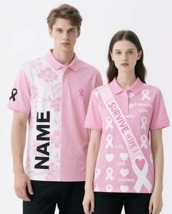 FQ CUSTOM <span class=keywords><strong>Drapeau</strong></span> Américain Polo Avec Ruban Rose Cancer Du Sein Dart Polo Shirt Criket Tops Unisexe Bowling Femmes Soins De Santé Soutien - Product Image 3