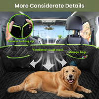 Housse de siège de voiture imperméable en cuir PU pour chien et chat, anti-rayures, antidérapante, motif uni, protection de siège arrière pour SUV et camion