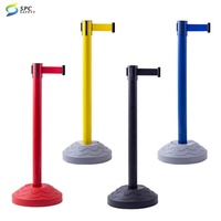 Barrière de sécurité pour allée, contrôle de foule, base de remplissage d'eau, poteau en plastique noir, barrière en chaîne, poteau en plastique, poteaux de séparation