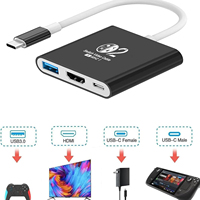 Hub USB 3 en 1 OEM, USB3.0, PD 100w, charge, mise en miroir de l'écran de la console de jeu, HDTV 4k60hz, station d'accueil Type C pour NS Switch 1/2