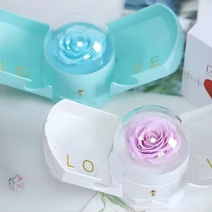 Preserved Real Rose Wing Box <strong>Necklace</strong> &amp; Gift Set with Long-Lasting 3-5 Years Handmade Elegant Packaging for Valentine's Day - Product Image 2