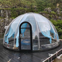 Casa Contenedor Moderna de Policarbonato Resistente al Viento con Diseño de Burbujas Estrelladas para Fiestas al Aire Libre, Hoteles y Villas