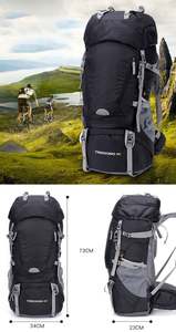 Sac à dos de voyage personnalisé fabriqué en Chine, imperméable, sac à dos de montagne pour la randonnée en plein air, le camping, l'escalade, antivol, USB, nylon - Product Image 2