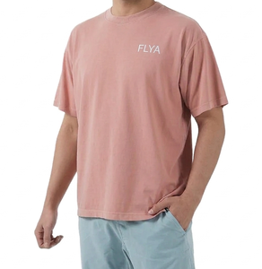 เสื้อยืดคอตตอน 100% คุณภาพสูง ปักลายขนาดใหญ่ สั่งทำโลโก้ได้ พร้อมลายปะแบบดิสเทรส - Product Image 1