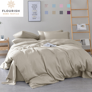 Ensemble de literie en <span class=keywords><strong>velours</strong></span>, housse de couette en bambou biologique, rose, moderne, 4 pièces, vente en gros - Product Image 4