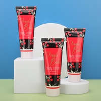 Tube rond compressible en plastique vide de 75 ml personnalisable pour gel de massage, gel douche, lait corporel, emballage cosmétique