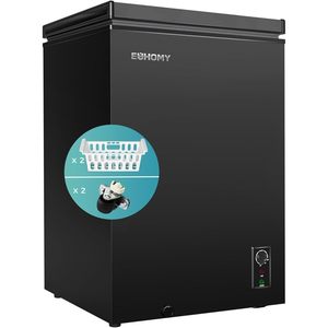 Congélateur coffre EUHOMY 3,5 pieds cubes, thermostat réglable, autonome, congélation profonde, dégivrage manuel, porte en plastique - Product Image 1