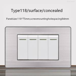 Interruptor de acero inoxidable de 16A, interruptor eléctrico de pared estándar, interruptor eléctrico de 1 vía y 2 vías, interruptor eléctrico bidireccional. - Product Image 6