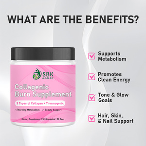 OEM ODM Collagenic Burn <b>Supplement</b> Capsules Supports Metabolism Promotes Clean Energy Tone & Glow Goals Haip Skin Nail Support - Product Image 5