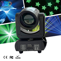WEDOSTAGE Luces LED Móviles de 150W Mini Beam & Spot, 18 Prismas Giratorios, 8 Colores, 8 Gobos, 12 Canales, IP33, para DJ/Bar Discoteca, Estroboscópicas, DMX512
