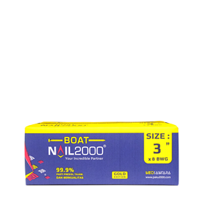 Clavos cuadrados industriales chapados en zinc dorado con vástago rectangular para construcción marina y reparación de muelles - Product Image 1