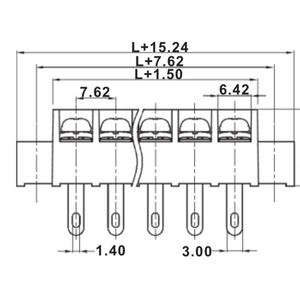 300v/15a מחסום פלסטיק בלוק בורג מחברים חשמל 7.62 מפץ חשמלי ptich - Product Image 2