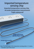 Multiprise intelligente WiFi en plastique rectangulaire, ignifuge et anti-chute, avec protection contre les surtensions, prise US 120V, contrôle par application et vocal
