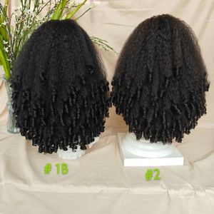 Perruque <span class=keywords><strong>Afro</strong></span> Synthétique Classique à Prix de Gros, Ondulation Bouclée et Rebondissante Effet Ressort, Longue avec Bandeau, Sans Colle et Crépu - Product Image 3