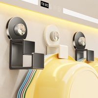 Support de rangement mural en métal à ventouse pour lavabo, organisateur de salle de bain sans perçage, outil de rangement pour lavabo