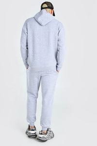 Wholesale <b>Plain</b> Jogging Long Sleeeve Slim Fit Sweat Suit High Quality Lite <b>Grey</b> Tracksuit Streetwear Sweat suit for <b>men</b> - Product Image 6