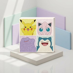 ชุดภาพวาดเพชร 5 มิติ โปเกมอน DIY ลายแฮปปี้สไมล์ ขนาด 25x25 ซม. งานปักครอสติชแบบเต็มผืนสไตล์เกาหลี ขายส่งจำนวนมาก - Product Image 1