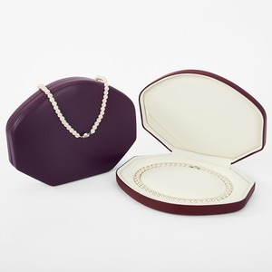 กล่องใส่เครื่องประดับหนัง PU แบบกำหนดเอง กล่องเหล็กหุ้มมุก ชุดสร้อยคอ กล่องของขวัญ บรรจุภัณฑ์เครื่องประดับมุก - Product Image 1