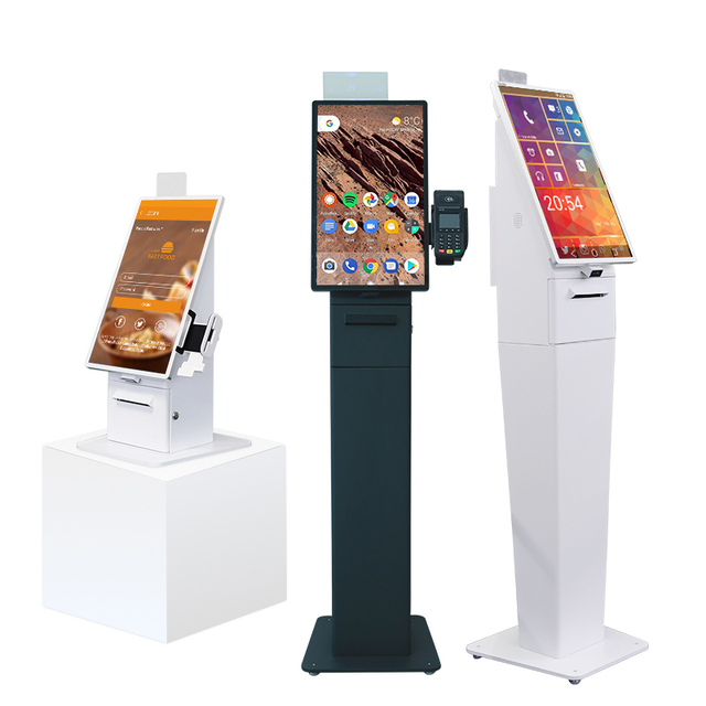 TouchWo Customizable Touch Ordering Machine Barcode Scanning Ticket Queue Management Kiosk Stands for Mall/restaurant