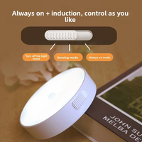Mini veilleuse LED moderne avec capteur de mouvement design à induction du corps humain pour chevet chambre armoire escalier alimenté par batterie