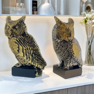 Nueva Figura de Búho de Resina Epoxi, Adorno Artístico de Animal Esculpido para la Entrada del Hogar, Mueble de TV, Decoración de Escritorio - Product Image 2