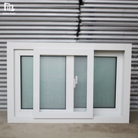 Desain Kisi Jendela Geser Horizontal Minimalis Modern yang Dapat Disesuaikan, Kedap Suara, Tahan Air, Berstandar Energy Star, UPVC untuk Dapur