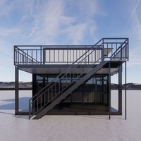 Maison modulaire de luxe personnalisée conteneur isolé pour restaurant bureau vie design contemporain en acier
