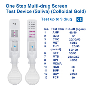 <span class=keywords><strong>Test</strong></span> rapide multi-substances DOA pour la détection de substances addictives dans les fluides oraux, pour les tests de dépistage de drogues au volant - Product Image 1