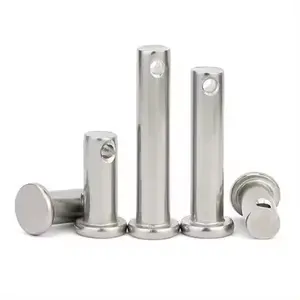 high quality Stainless Steel A2 Aluminum Flat Head Safety Lock detent pin Clevis Pins With Hole