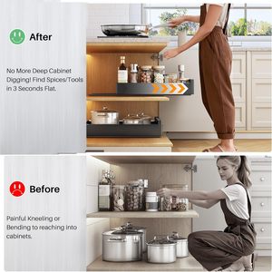 OEM ODM Étagères de rangement à tiroir <span class=keywords><strong>coulissant</strong></span> extensible à revêtement de poudre à usage intensif Organisateur d'armoire extractible pour <span class=keywords><strong>placard</strong></span> de cuisine - Product Image 5