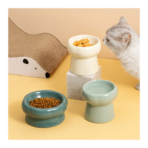 Mangkuk pemberi makan hewan peliharaan yang ditinggikan mangkuk anjing kucing mangkuk keramik tempat makan untuk hewan peliharaan - Product Image 3