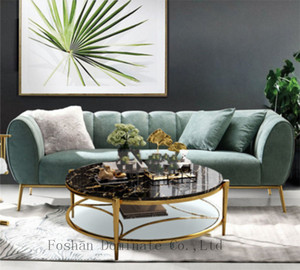 Modern Mirrored Gold Stainless Steel Base Legs Marble Top <strong>Coffee</strong> <strong>Table</strong> <strong>Table</strong> for Living Room - Product Image 2